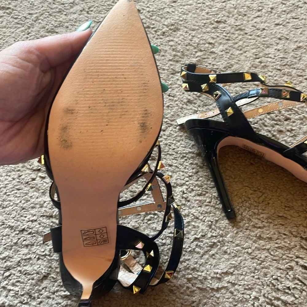 Nicole Miller Rockstud stiletto heels size 8 - Picture 3 of 7